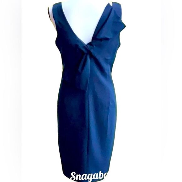 TRINA TURK NWT CLEMENTE BACK TWIST SLEEVELESS DRESS INDIGO BLUE SIZE 12 - Picture 4 of 9